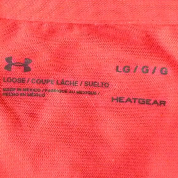 Under Armour Mens Large Short Sleeve Red T-Shirt - Picture 3 of 5
